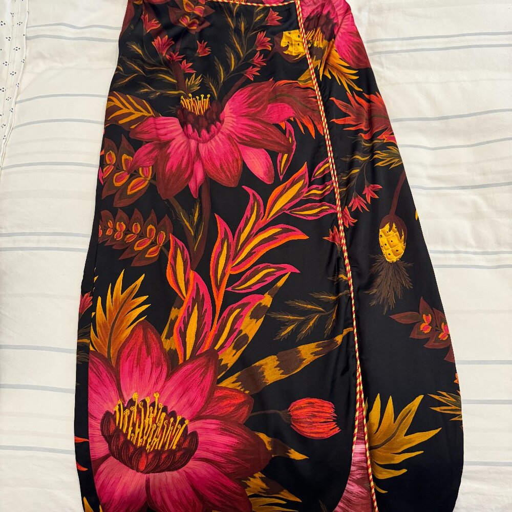 Farm‎ Rio Wrap Front-Slit Midi Skirt from Anthropologie Medium
